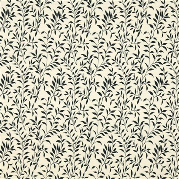 Designer Fabrics 54 in. Wide Black And Beige Floral Matelasse Reversible Upholstery Fabric F409 - main